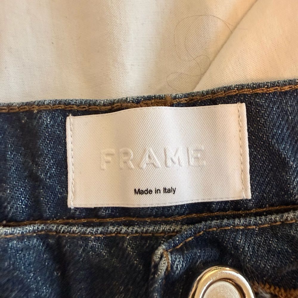 Frame Le Italien Straight Classic Blue Denim Jeans NWT Size 28 - Picture 6 of 11